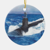 Virginia Class Warriors Submarine Ceramic Ornament (Voorkant)