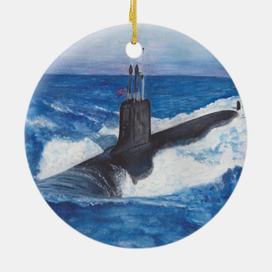 Virginia Class Warriors Submarine Ceramic Ornament (Achterkant)