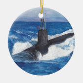 Virginia Class Warriors Submarine Ceramic Ornament (Voorkant)