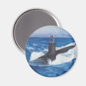 Virginia Class Warriors Submarine Magneet (Voorkant / Achterkant)