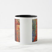 Virginia Creeper helder rood in het najaar Mok (Midden)