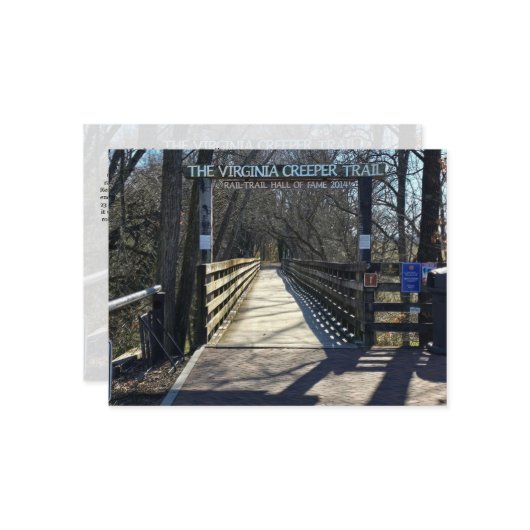 Virginia Creeper Trail Briefkaart (Voorkant / Achterkant in situ)