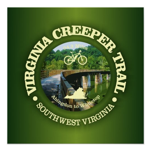 Virginia Creeper Trail (Cycling C)) Perfect Poster (Voorkant)