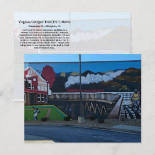 Virginia Creeper Trail Trein Muurschildering Briefkaart