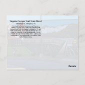 Virginia Creeper Trail Trein Muurschildering Briefkaart (Achterkant)