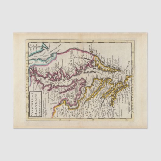 Virginia en Maryland Tissuepapier (Voorkant)