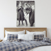 Virginia en Vanessa Stephen, in St. Ives, 1894 Canvas Afdruk (Insitu (Slaapkamer))