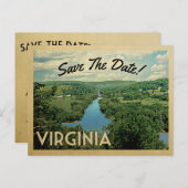 Virginia Enregistrer La Date Cartes Postales Vinta (Devant / Derrière)