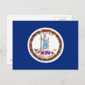 Virginia Flag Briefkaart (Voorkant / Achterkant)