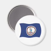 Virginia Flag Magnet Magneet (Voorkant / Achterkant)