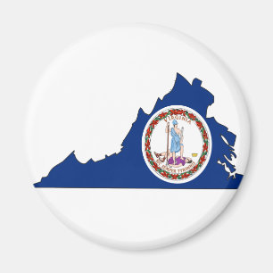 Virginia Flag Map Magneet