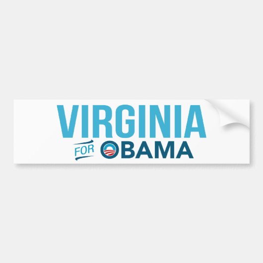 Virginia for Barack Obama Biden Bumpersticker (Voorkant)
