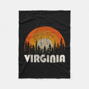 Virginia - grappige natuur vintage wandelen 60s 70 fleece deken