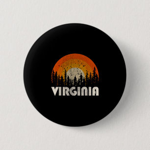 Virginia - grappige natuur vintage wandelen 60s 70 ronde button 5,7 cm