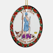 Virginia Great Seal Keramisch Ornament (Rechts)
