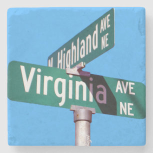 Virginia Highland Street Sign Landmark Onderzetter
