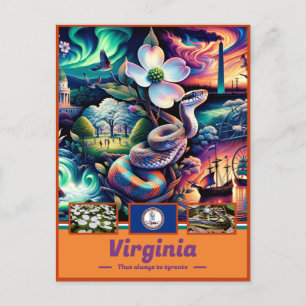 Virginia Historic Splendor Elegante bezienswaardig Briefkaart