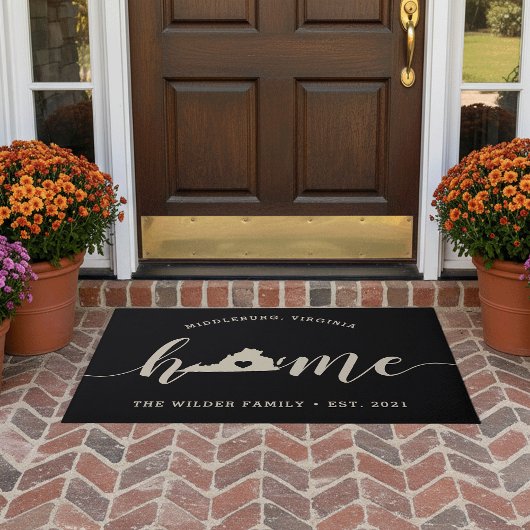Virginia Home State Personalized Deurmat
