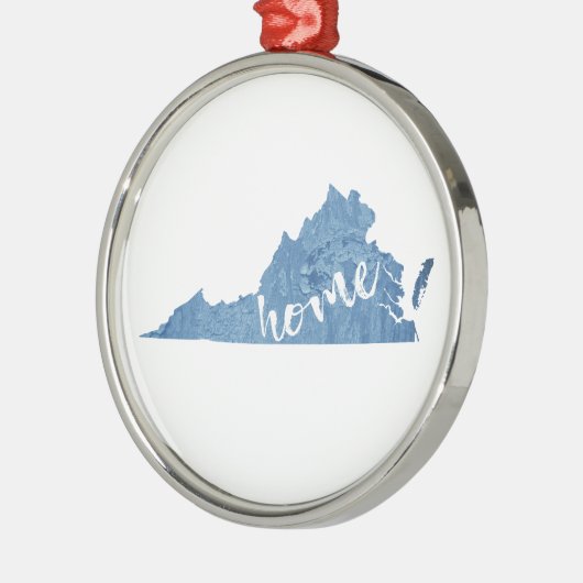 Virginia Home Wood Grain Metalen Ornament (Links)