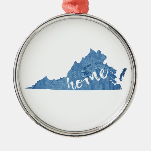 Virginia Home Wood Grain Metalen Ornament (Voorkant)