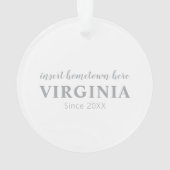 Virginia Hometown Personalized Ornament (achterkant)