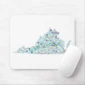 Virginia Interstate Kaart Mousepad Muismat (Met muis)