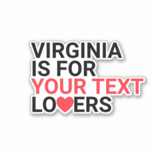 Virginia is bestemd voor blanco overs aangepaste v sticker
