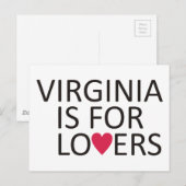 Virginia is een liefhebber briefkaart (Voorkant / Achterkant)