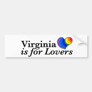 Virginia is voor Gay Lovers. Bumpersticker