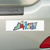Virginia is voor Kinderen.  Bumpersticker (Op auto)