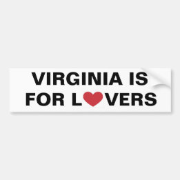 Virginia is voor Lovers Bumpersticker