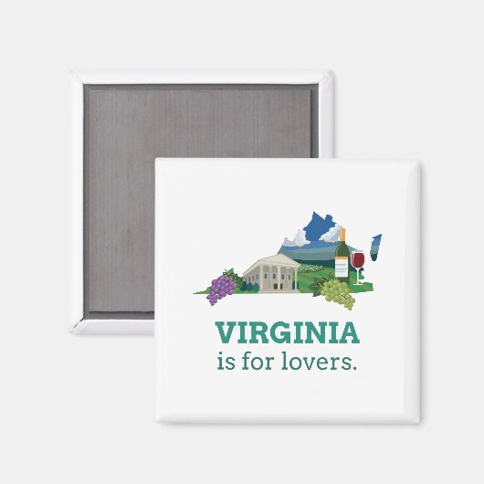 Virginia is voor Lovers Magneet (Voorkant / Achterkant)