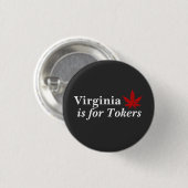 Virginia is voor Tokers Weed Persoonlijk Ronde Button 3,2 Cm (Voorkant /achterkant)