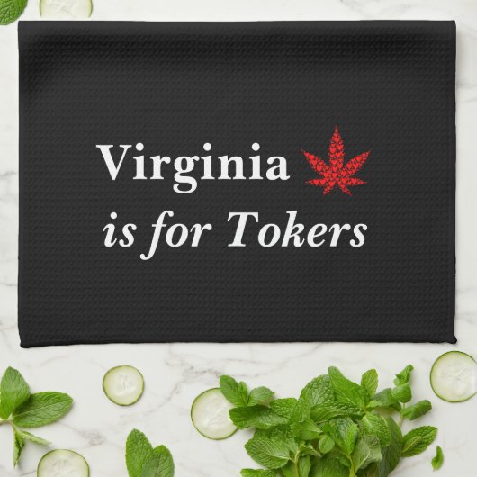 Virginia is voor Tokers Weed Persoonlijk Theedoek (Gevouwen)