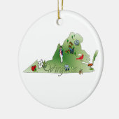 Virginia kerstboomversiering keramisch ornament (Links)