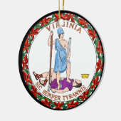 Virginia* kerstversiering keramisch ornament (Links)