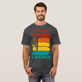 Virginia Lineman Zonsondergang Elektricien Elektri T-shirt (Voorkant volledig)