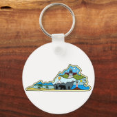 Virginia Map Chesapeake Charlottesville Lynchburg Sleutelhanger (Voorkant)