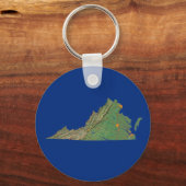 Virginia Map Sleutelhanger (Voorkant)