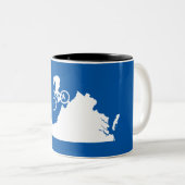 Virginia Mountain Biking Tweekleurige Koffiemok (Voorkant rechts)
