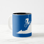 Virginia Mountain Biking Tweekleurige Koffiemok (Voorkant links)