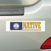 Virginia Native Bumpersticker (Op auto)
