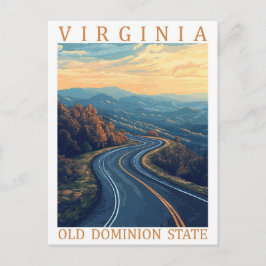 Virginia Old Dominion State USA Travel Place Briefkaart