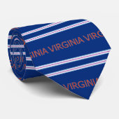 Virginia Patterned Striped Necktie Stropdas (Opgerold)