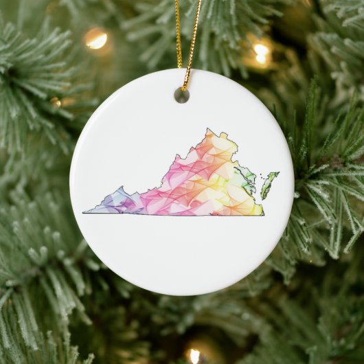 Virginia Pride Keramisch Ornament (Boom)