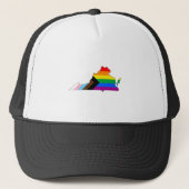 Virginia Progress Pride Trucker Pet (Voorkant)