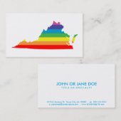 virginia rainbow visitekaartje (Voorkant / Achterkant)