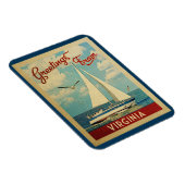 Virginia Sailboot Vintage Travel Magneet (Rechterzijde)