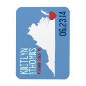 Virginia Save the Date -  stad Magneet (Verticaal)