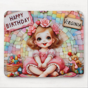 VIRGINIA ~ Schattige jong meisje ~ Mousepad Muismat